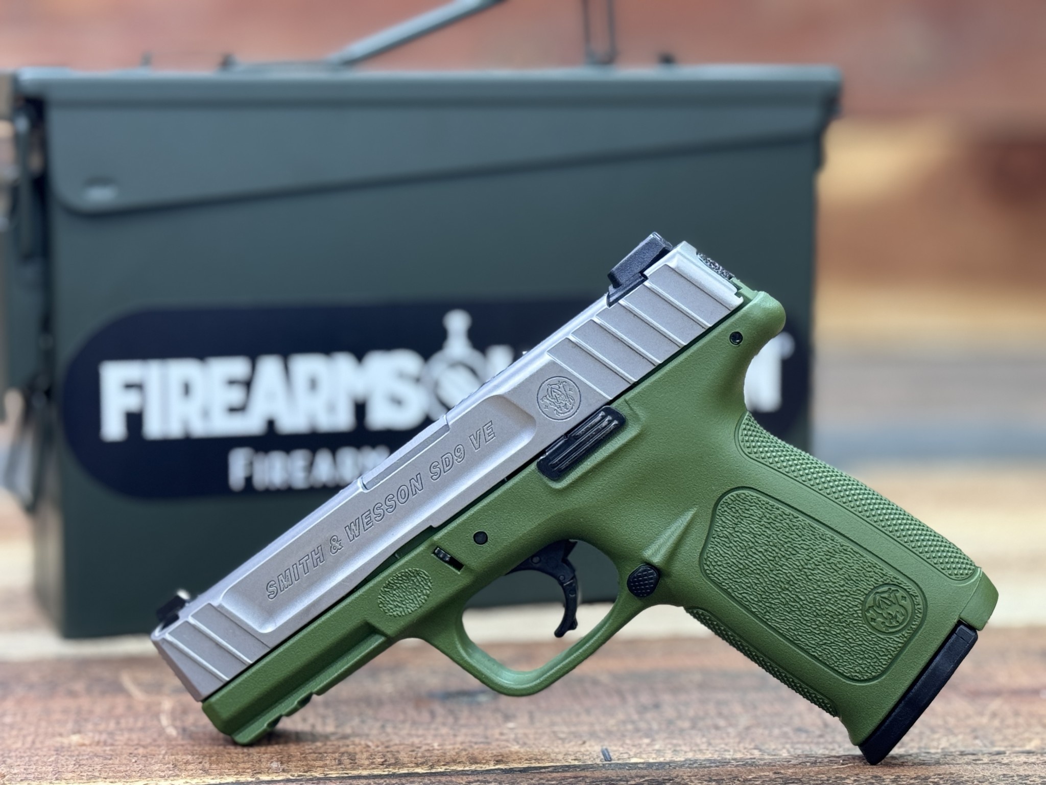 Smith & Wesson, SD9VE, 9MM, 4", 16RD, Cerakote_MB Green