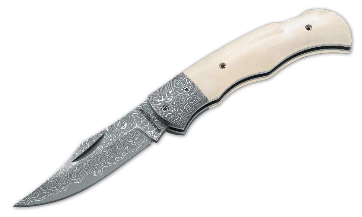 Boker Magnum Damast Bone Pocket Knife
