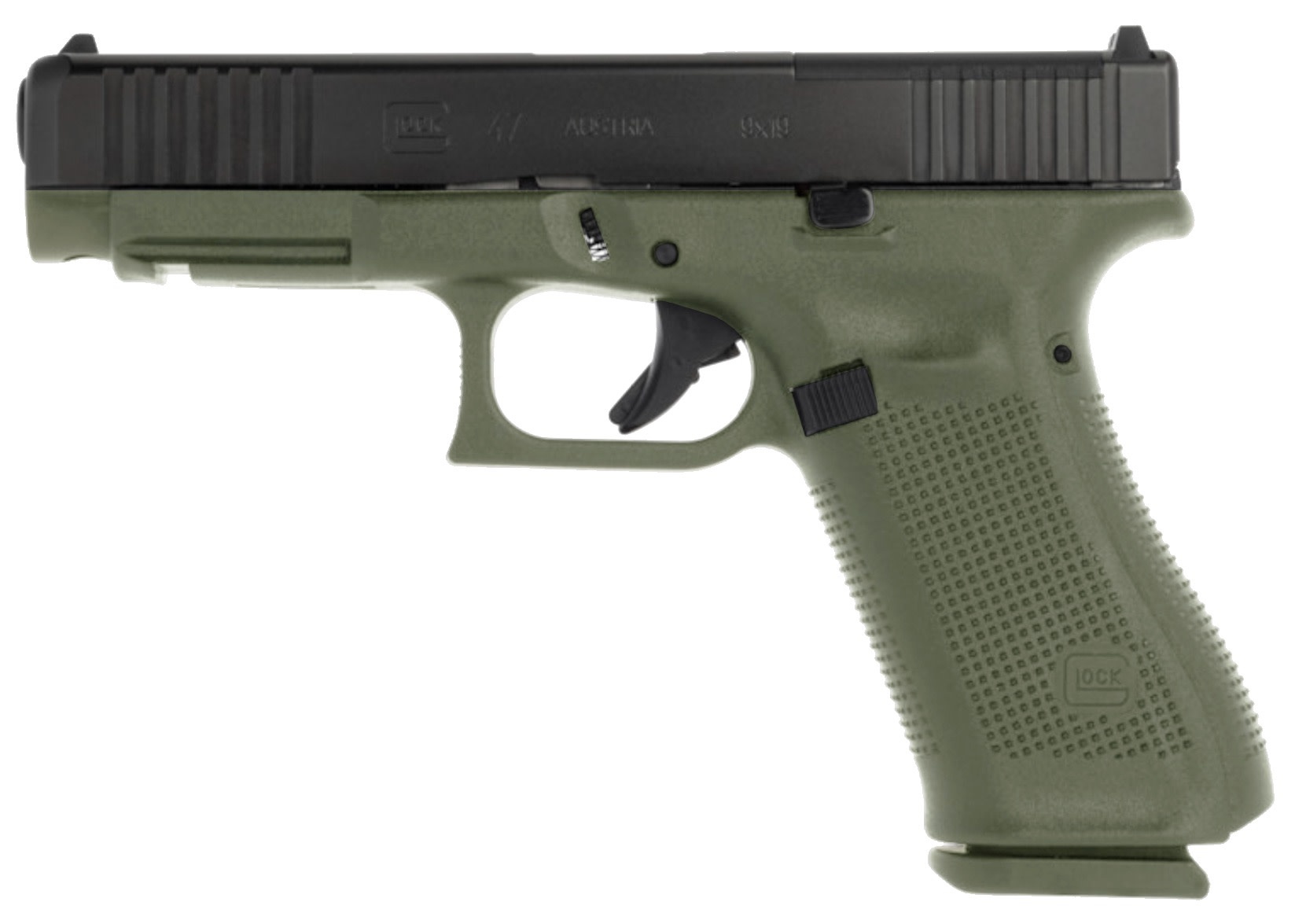 GLOCK G47 GEN 5 MOS 9MM 4.5" 17RD, Battlefield Green