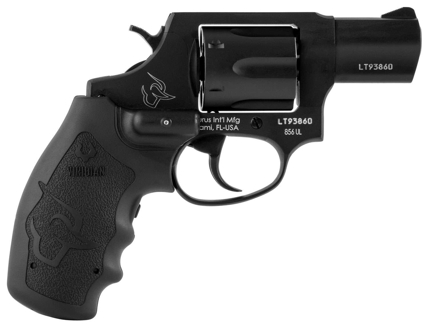 Taurus 856, 38SPL, 2", BLK w/ RED VIRIDIAN LASER GRIP, 6RND Revolver
