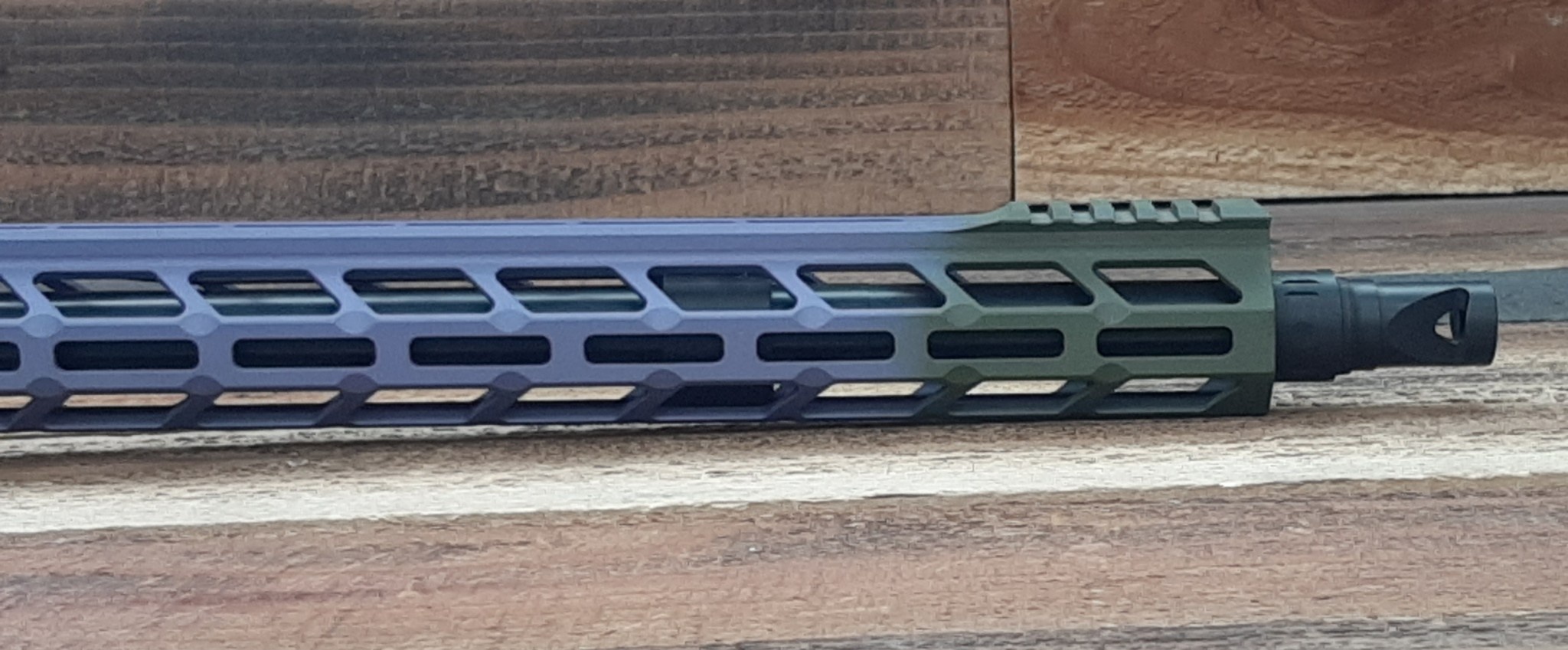 FU Misericorde  5.56 16" HBAR Cerakote Crushed Orchid/Multicam Bright Green Rifle