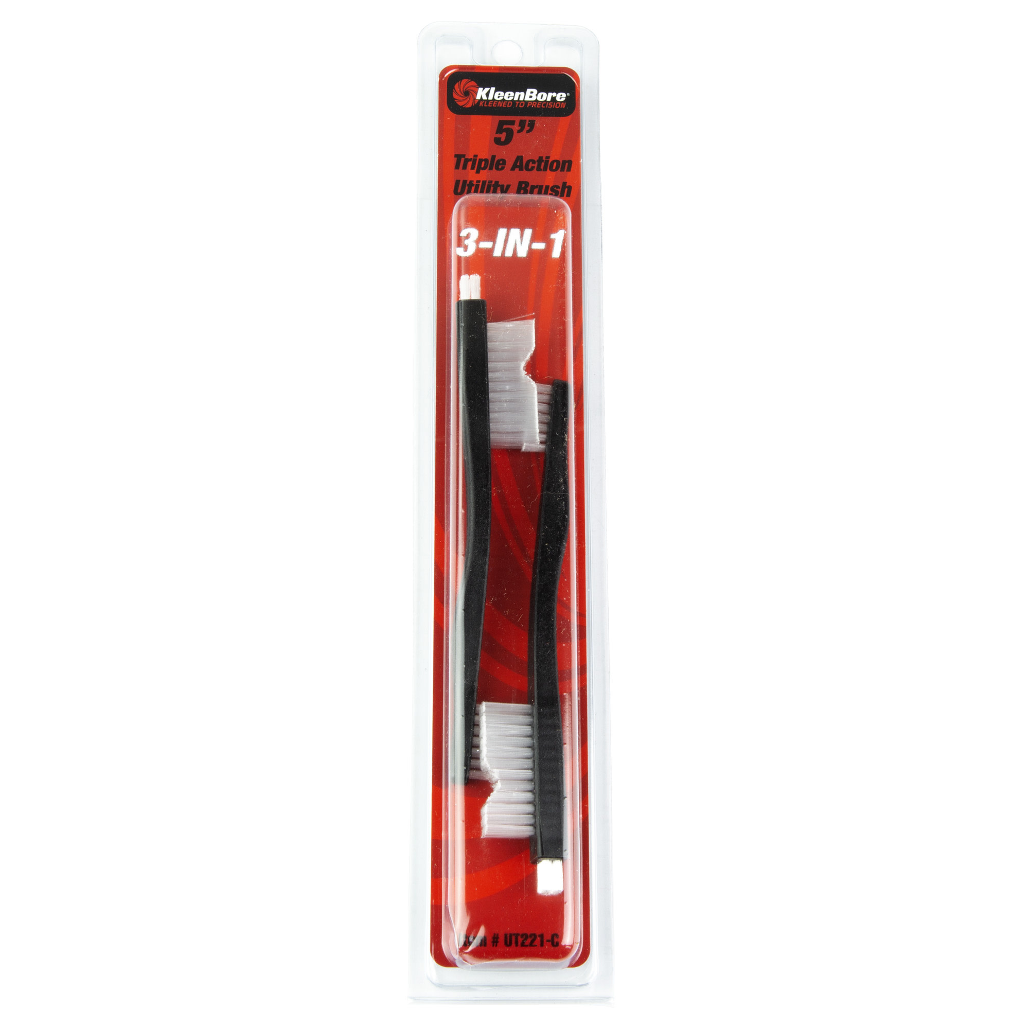 Kleen-Bore, Triple Action, Nylon Utility Brush, 5", 2 Pack