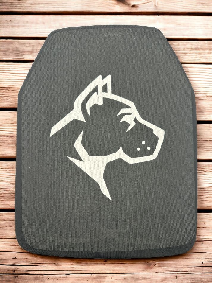 GUARD DOG BODY ARMOR LEVEL III 10X12 UHMWPE CERAMIC PLATE 3.9LBS