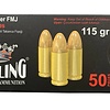 Sterling Brass 9mm 115gr. FMJ 50RD Box