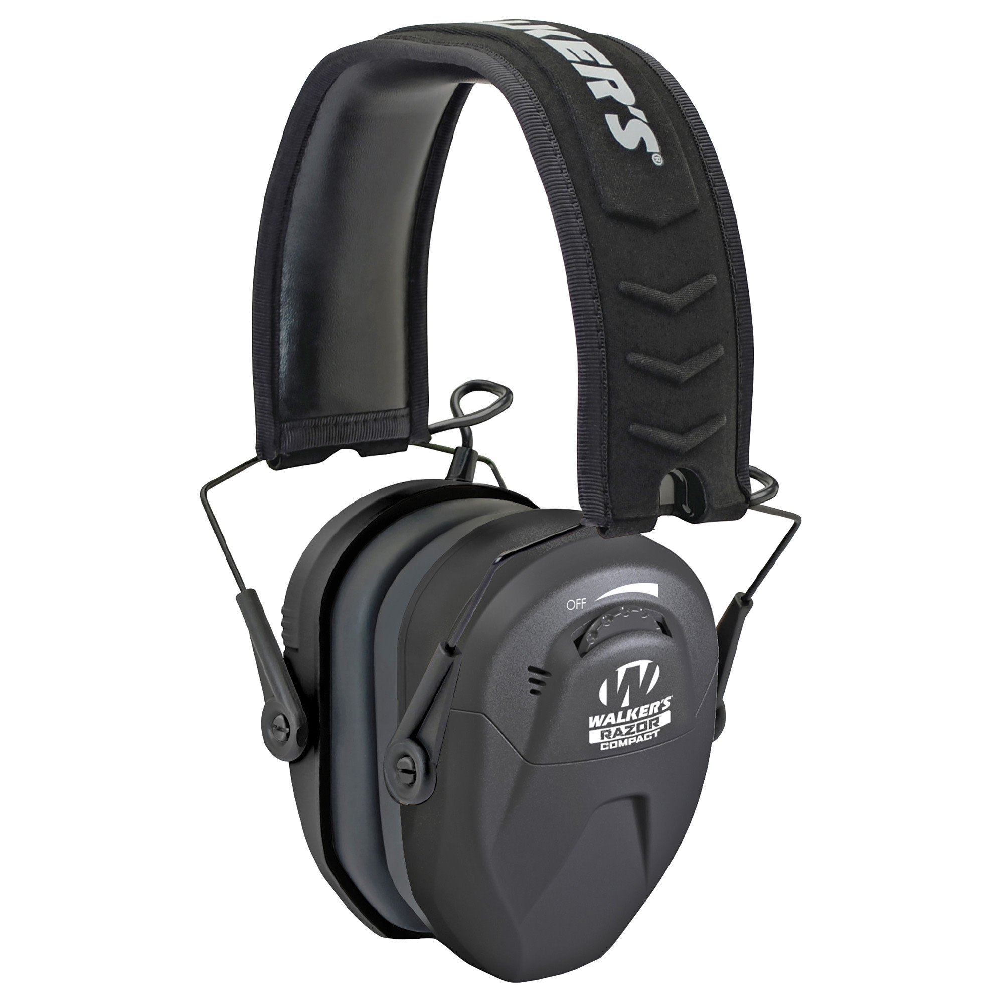 Walker's, Razor Compact, Electronic Earmuff, Black, 1 Pair,  For Smaller Heads