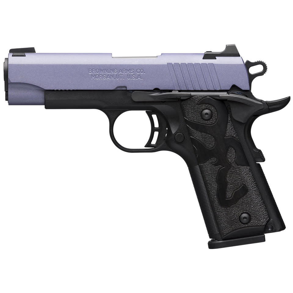 Browning 1911-380 Black Label 38ACP 3.63" BLK/Crushed Orchid 8RD Pistol