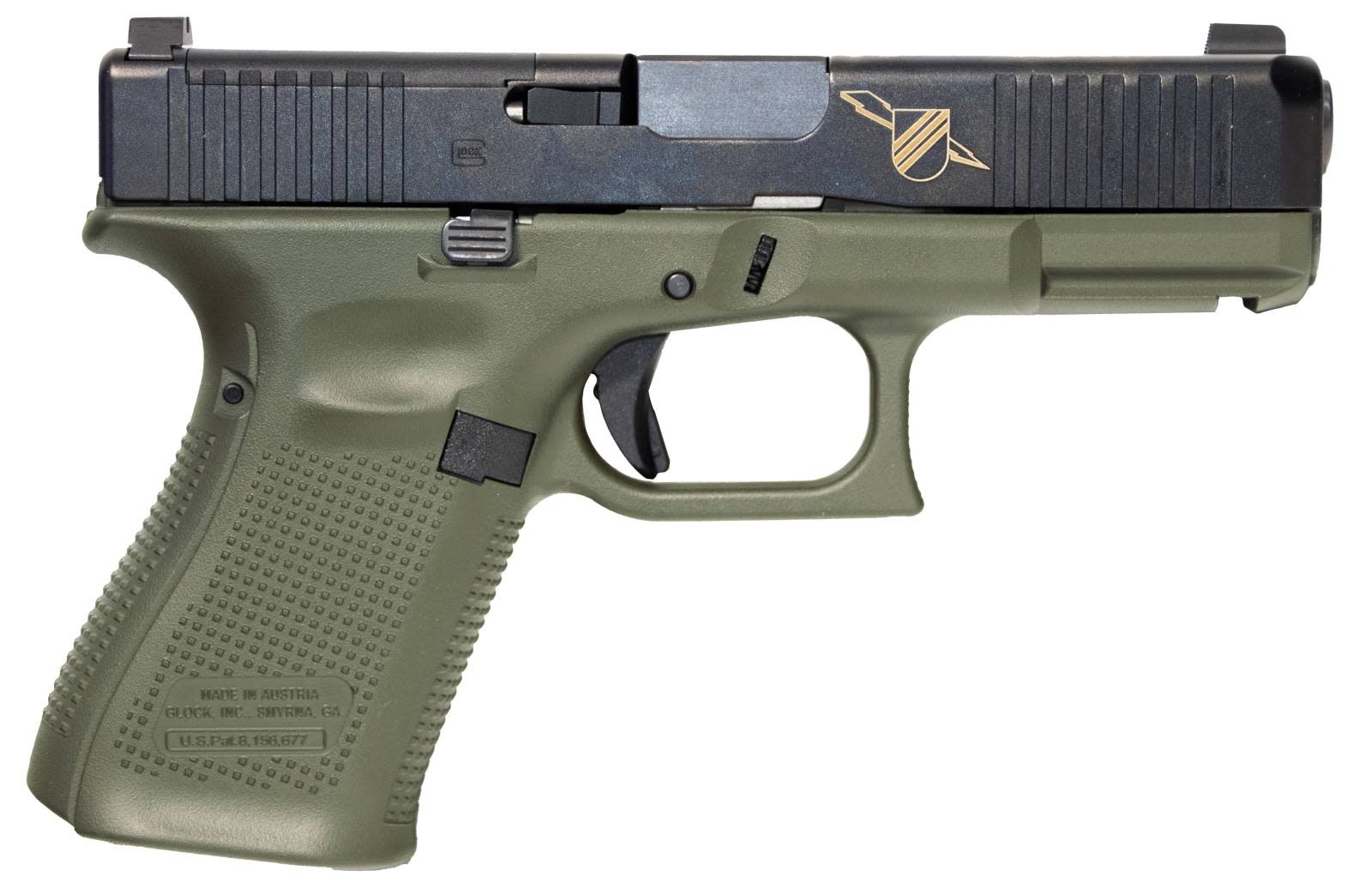 Glock19, Gen5, Thunder Ranch, 9MM 4" BFGrn (3)15RD Pistol