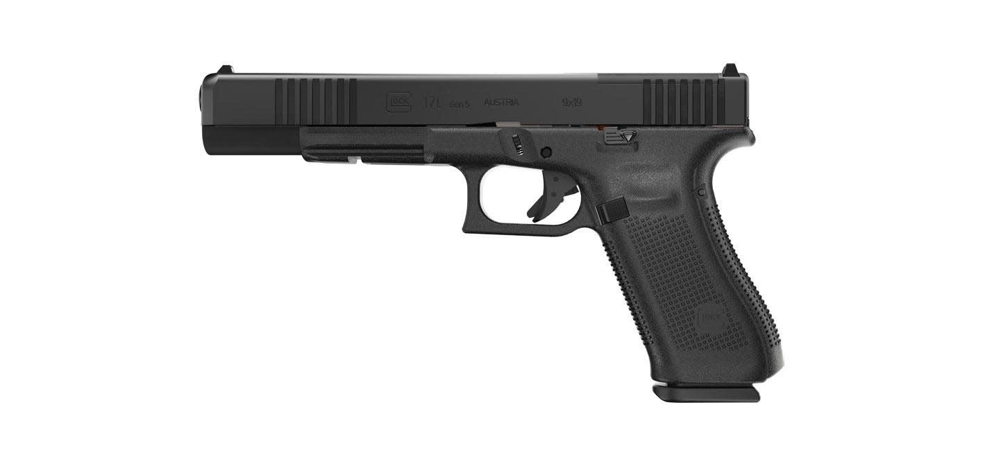 Glock, 17L GEN 5 MOS, 9MM, 6.02", Black, Fixed Sights, (3)10RD Pistol