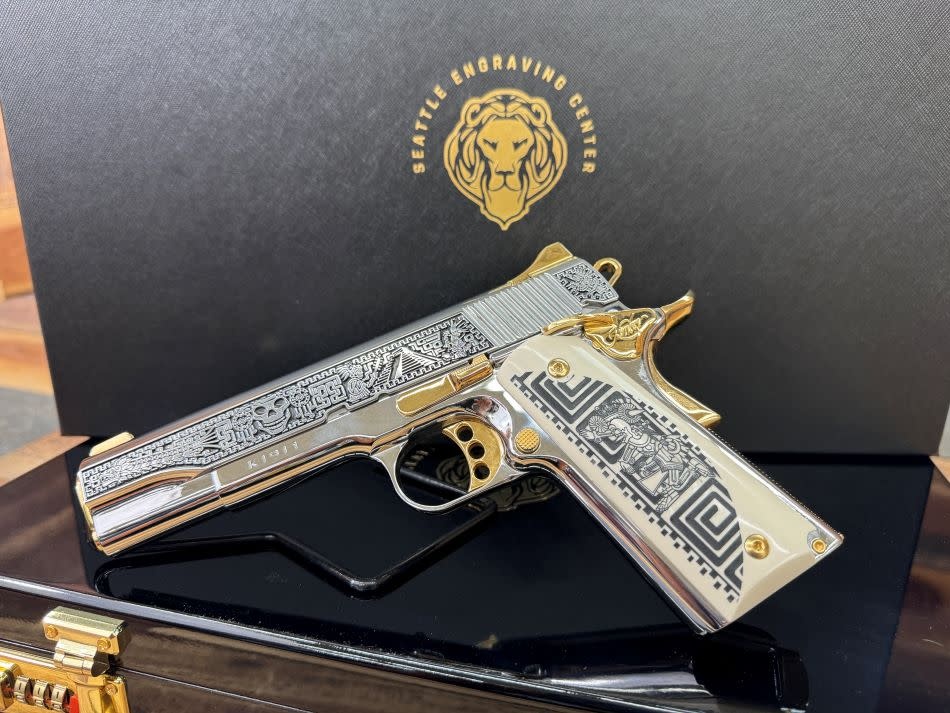 Kimber Aztec Temple Burst K1911 STS II .38 Super 5.25" Pistol (1 of 50)
