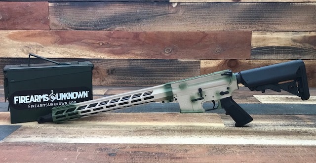 FU Misericorde  5.56 16" HBAR Cerakote Desert Sand/ Multicam Bright Green Rifle