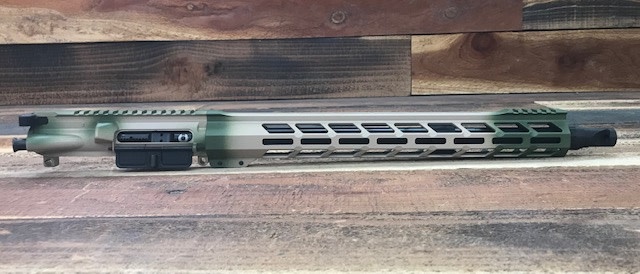 FU Misericorde  5.56 16" HBAR Cerakote Desert Sand/ Multicam Bright Green Rifle