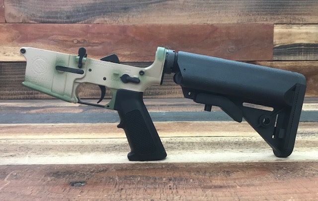 FU Misericorde  5.56 16" HBAR Cerakote Desert Sand/ Multicam Bright Green Rifle