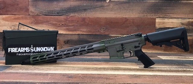 FU Misericorde 5.56 16" Cerakote Gun Metal Grey/Multicam Bright Green Rifle