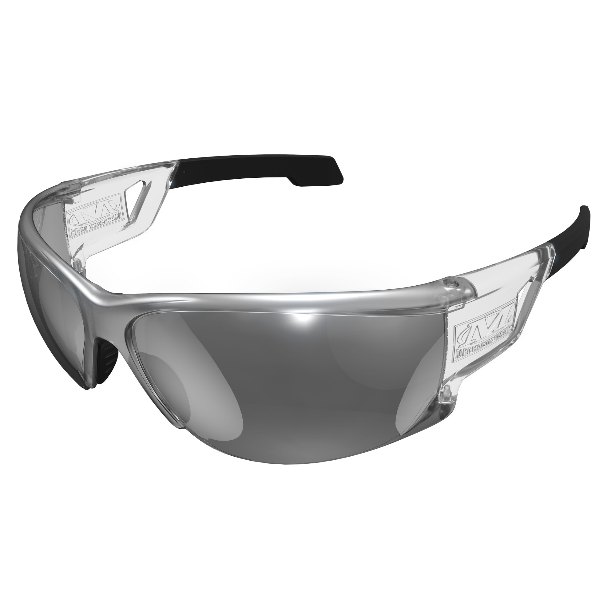 Mechanix Wear, Type-N Safety Glasses, Black Frame with Silver Lens