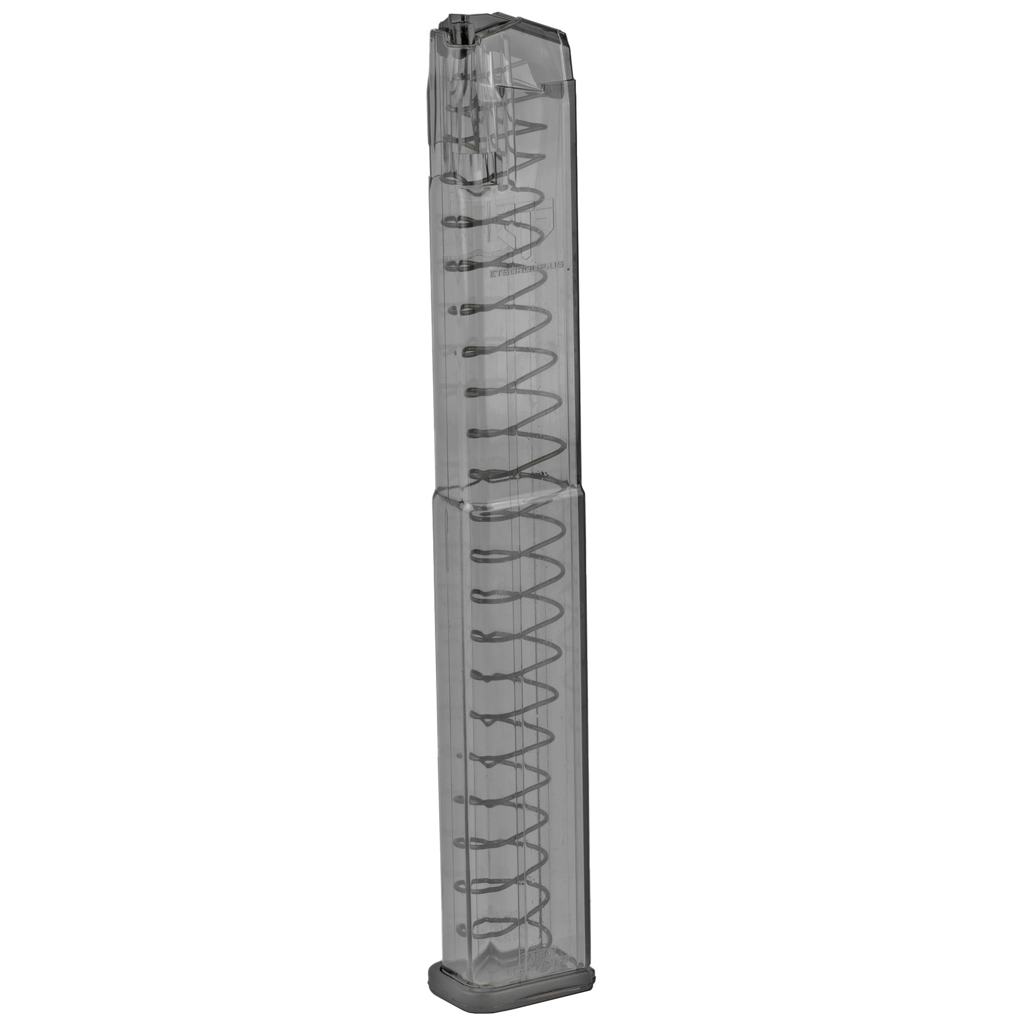 ETS 9mm Fits Glock 17/18/19/19X/26/34/45, Clear 40rnd Magazine