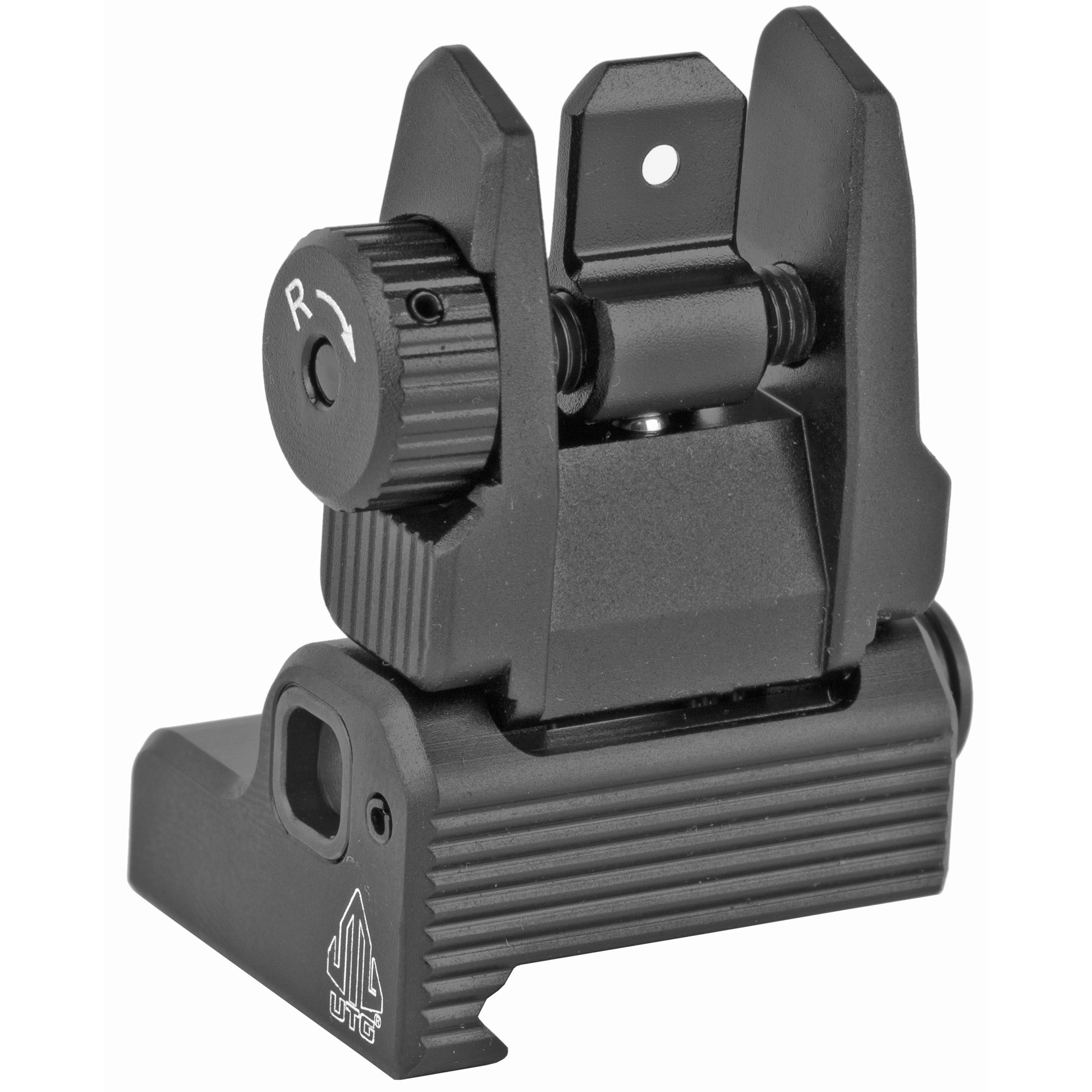 Leapers, Inc. - UTG, Accu-Sync Spring-loaded AR15 Flip-up Rear Sight, Black