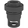 Yankee Hill Machine Co, 1/2X28, Mini QD Muzzle Brake, Black