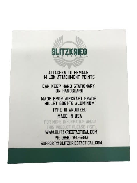 Blitzkrieg Tactical M-LOK Angled Hand Stop