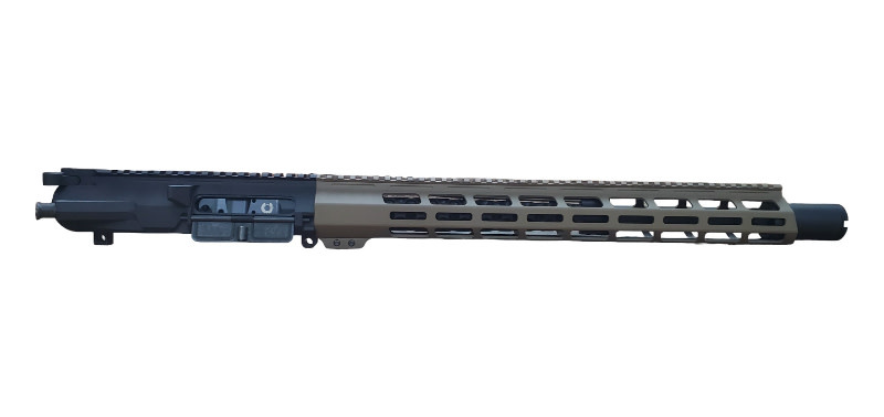 FU Custom Upper 16" .308 1:10 416r Dimpled  17" FDE Krait w/Flash Can Dual Ejector