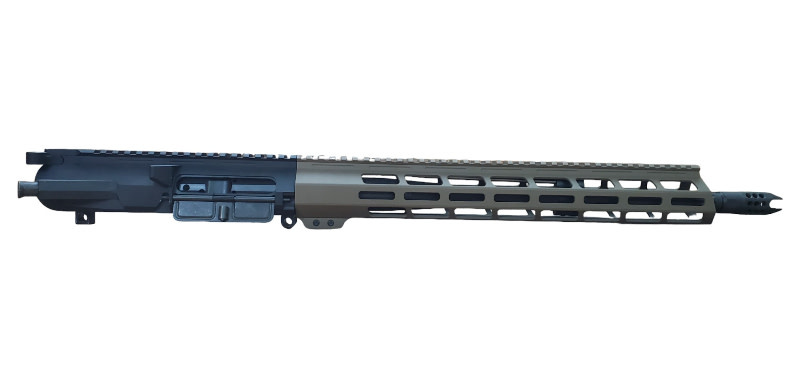 FU Custom Upper 16" .308 416r 1:10 Fluted 15" FDE Krait  w/Octocomp Single Ejector