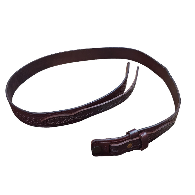 Brown Basketweave Leather Belt 40 in