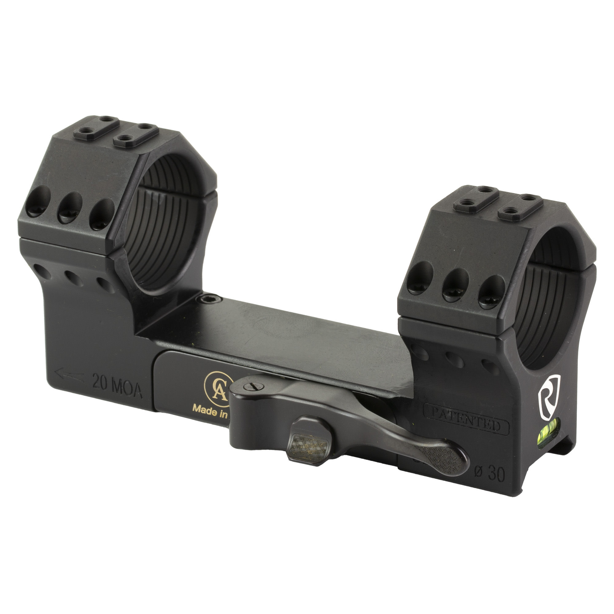 Riton Contessa, 30mm QD Mount, Picatinny, 20 MOA, Black
