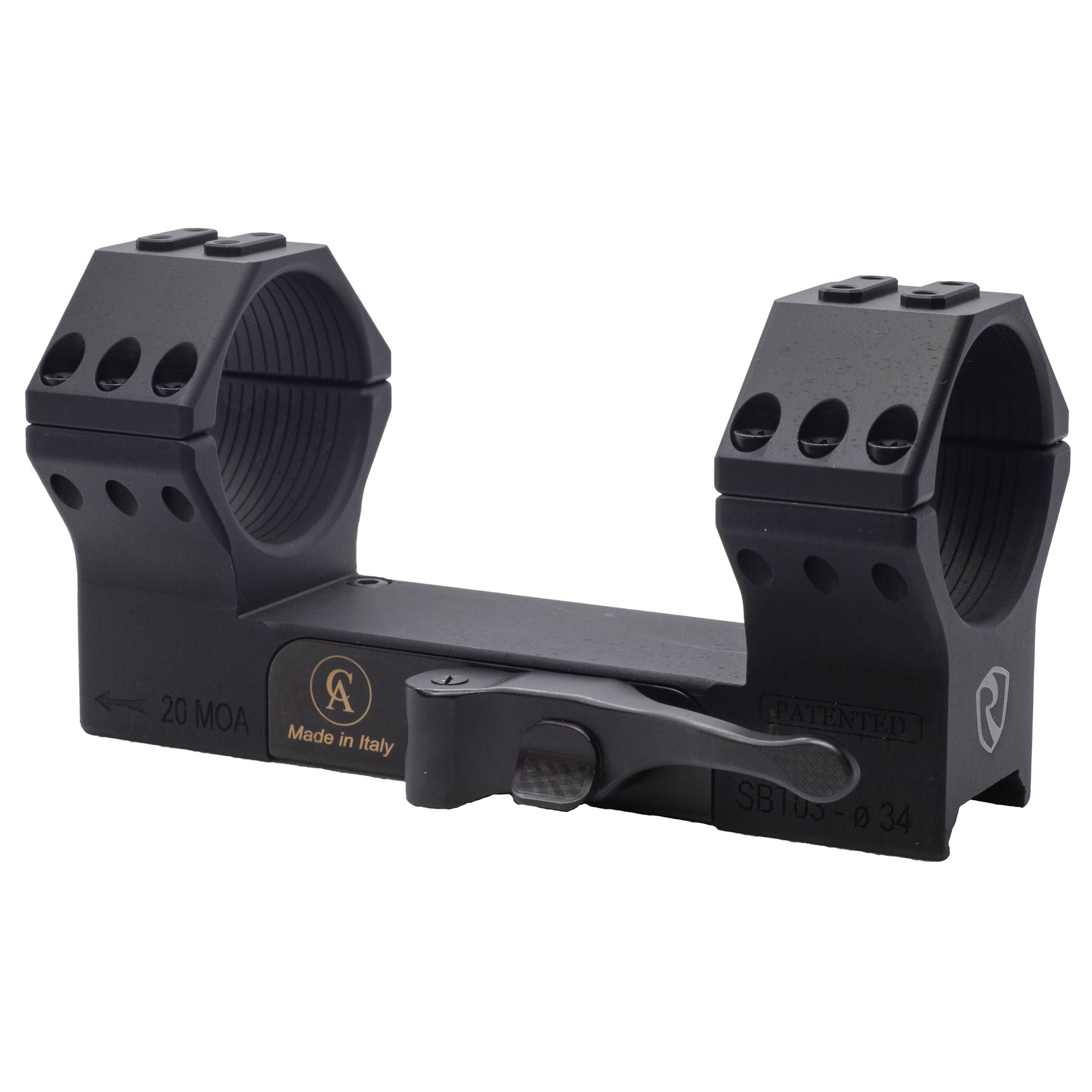 Riton Contessa, 34mm QD Mount, Picatinny, 20 MOA, Black