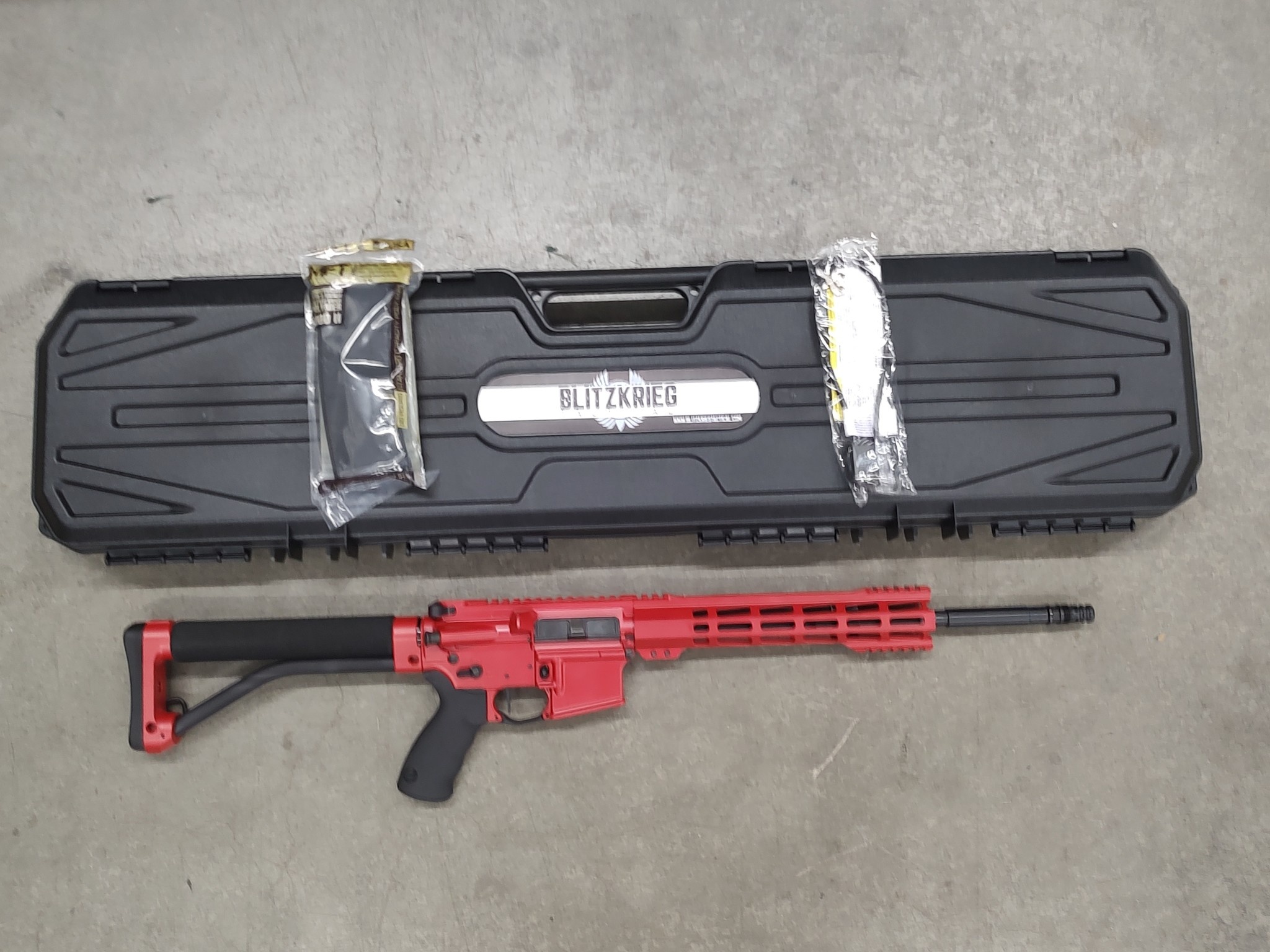 BT Custom Diomedes AR-15 Rifle w/ Ace Skeleton Stock RED - Firearms Unknown