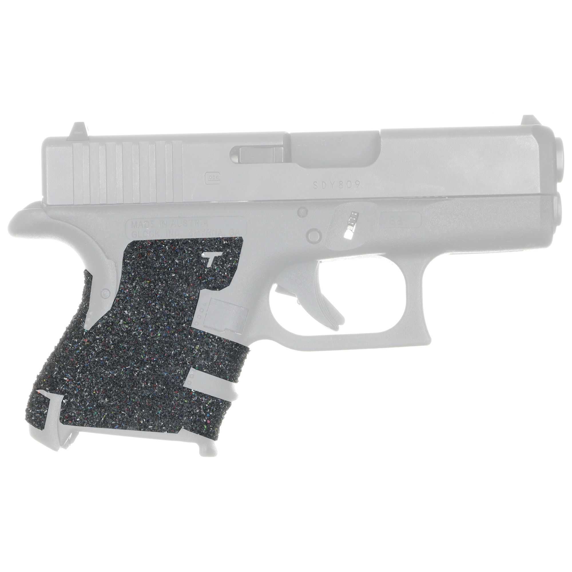 TALON  Evolution Glock Subcompact Rubber Adhesive Grip, Black