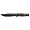 KA-BAR Utility Fighting, Fixed Blade, Serrated Edge, 7", Black Knife