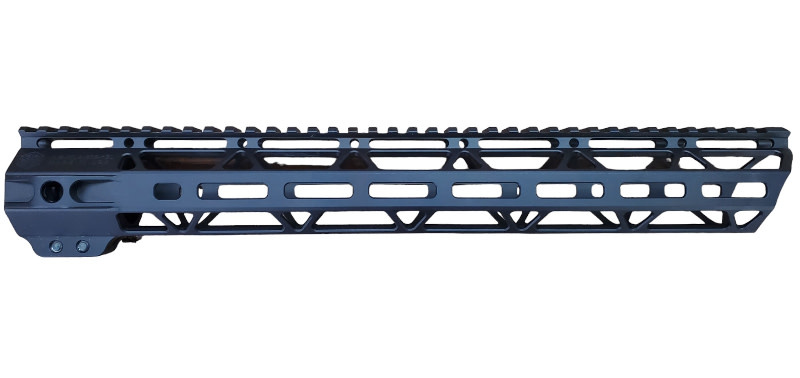 JL Billet 15" Low LR308/AR10 Angle Cut M-Lok Handguard G2, Black