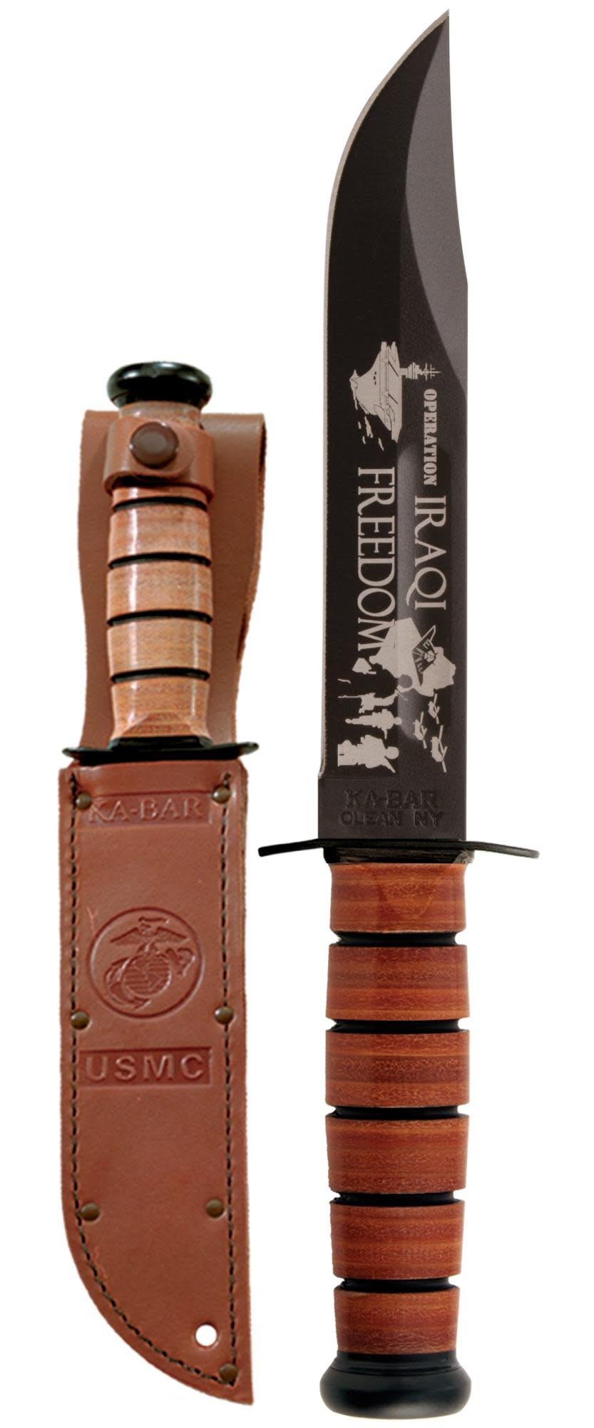 KA-BAR USMC OPERATION IRAQI FREEDOM 7"Fixed Blade Knife