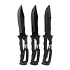 SOG Throwing Knives, 3 Pack, Black Paracord Handle