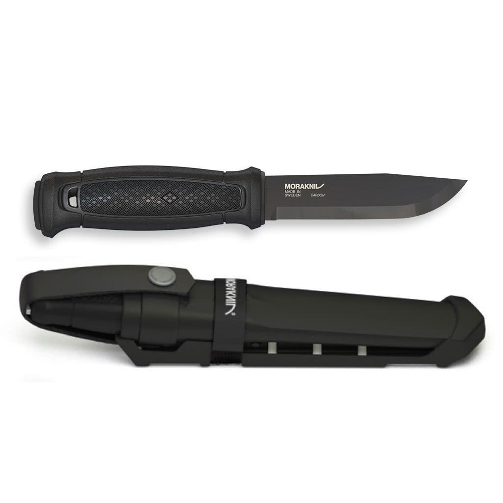 Morakniv Garberg Black Blade (C) 4.3" Black Knife w/ Multi Mount Sheath