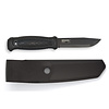 Morakniv Garberg Black Blade (C) 4.3" Black Knife w/ Leather Sheath