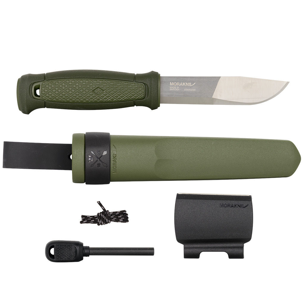 Morakniv Kansbol (S) 4.3"Mil. Green Knife w/ Survival Kit