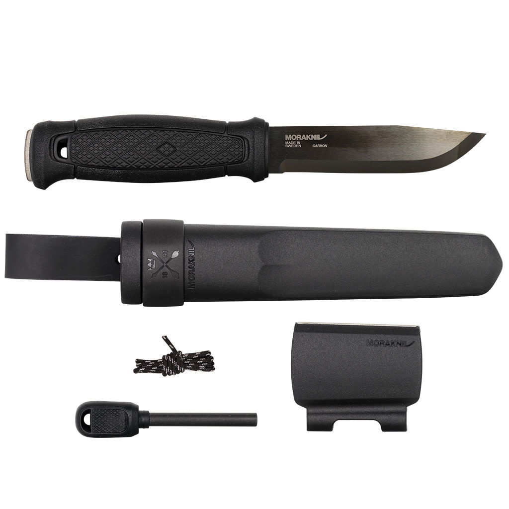 Morakniv Garberg Black Blade (C) 4.3" Blk Knife w/ Survival Kit