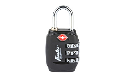 Firearm Safety Devices Corporation, Lock, Black, TSA Lock w/Steel Shackle