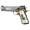 Girsan, MC1911 LIBERADOR III 9MM, 5" Silver with Gold Trim 10 RD Pistol