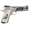 Girsan, MC1911 LIBERADOR III 9MM, 5" Silver with Gold Trim 10 RD Pistol