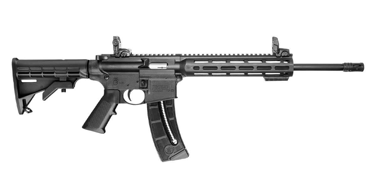 S&W M&P15-22 SPORT 22LR 16" BLK 25RD Rifle w/MBUS Sights