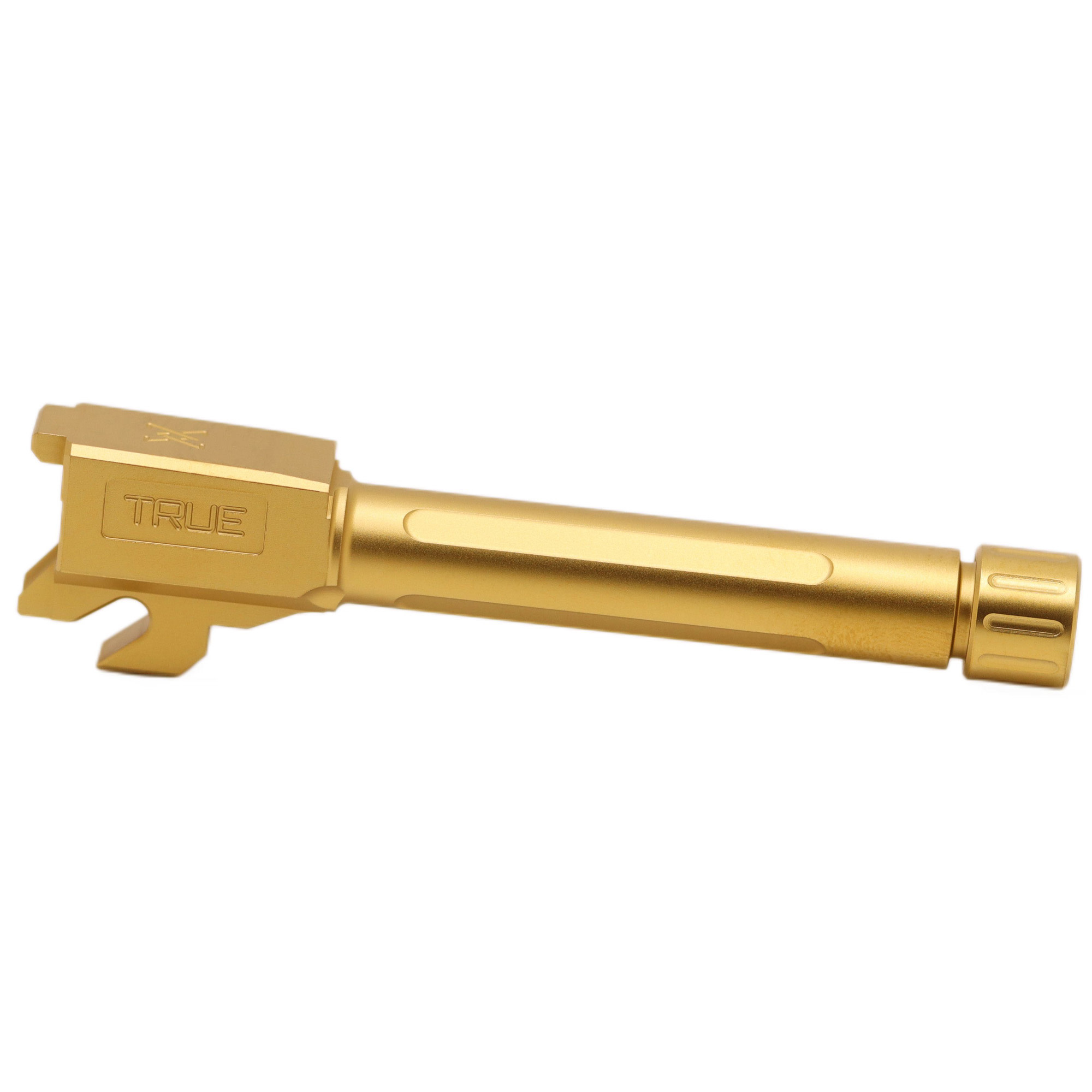 True Precision 9MM P320 X-Compact Threaded Gold  Barrel