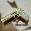 Colt .38 Super 5" Series 70 9RD, Aztec Gold Engraving w/ Mammoth Ivory Grips