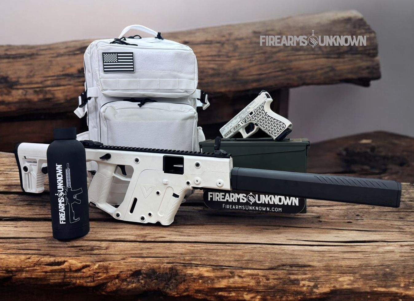 Tactical 25L Molle/Patch White Backpack