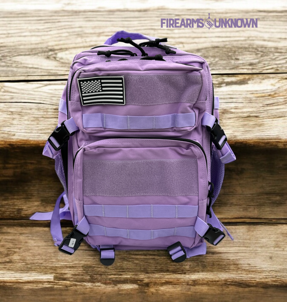 Tactical 25L Molle/Patch Purple Backpack