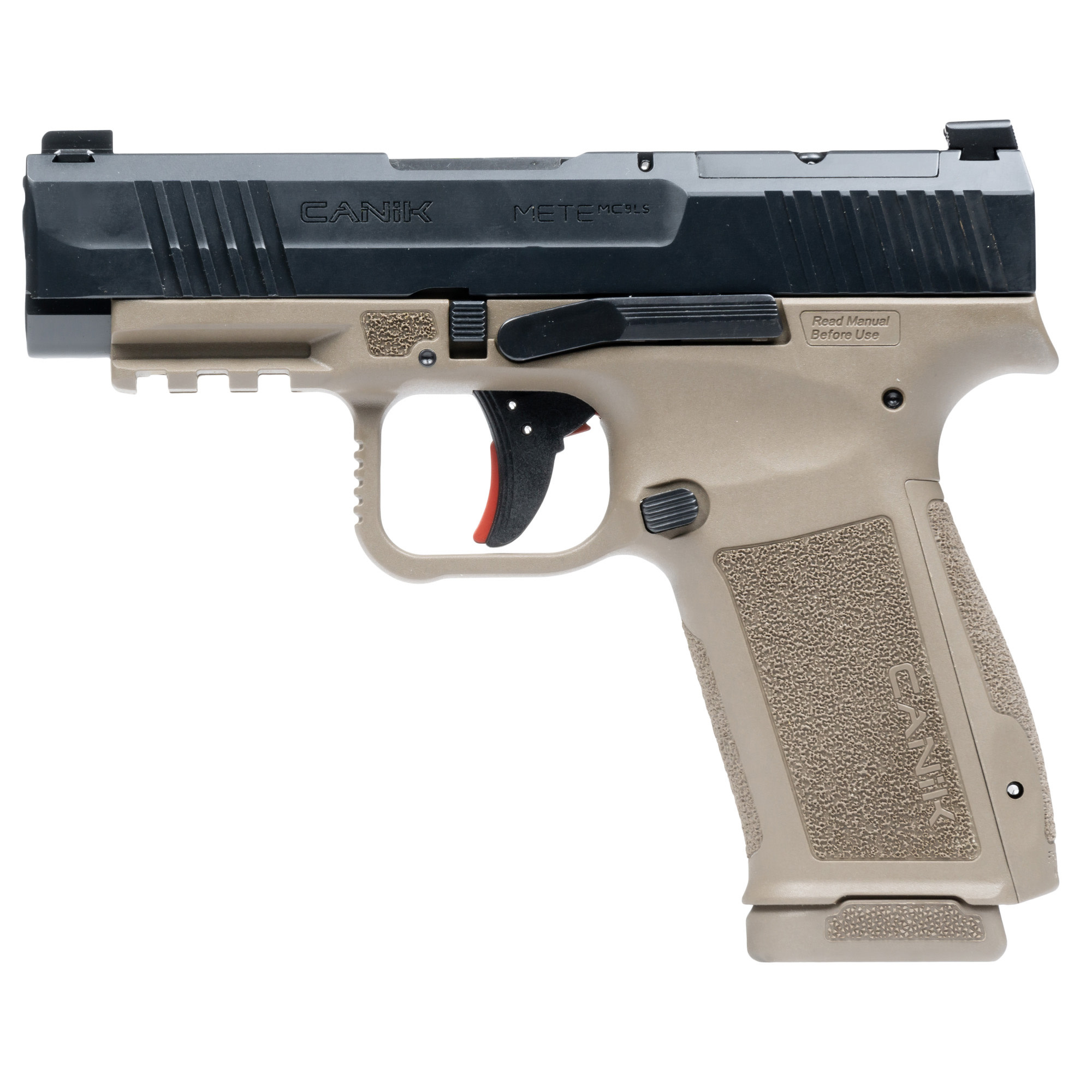 Canik Mete Mc9LS, 9mm, Black, Cerakote Finish Frame, Flat Dark Earth, 2- 17rd mags