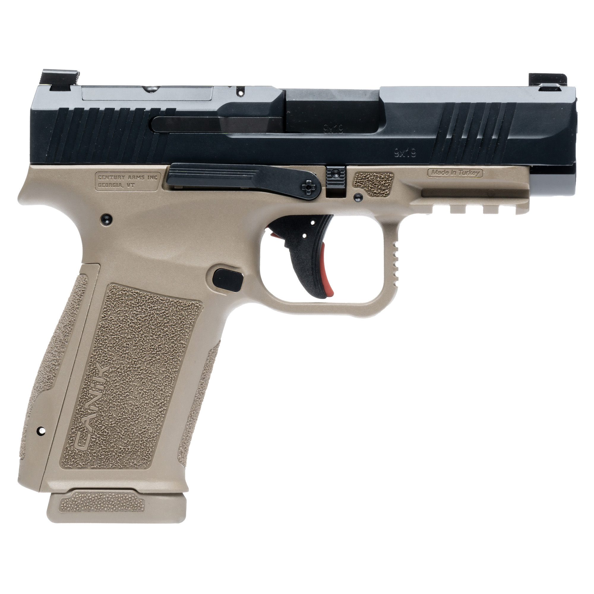 Canik Mete Mc9LS, 9mm, Black, Cerakote Finish Frame, Flat Dark Earth, 2- 17rd mags