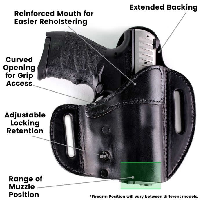 Urban Carry Lock Leather #209 RMR OWB Black RH Holster