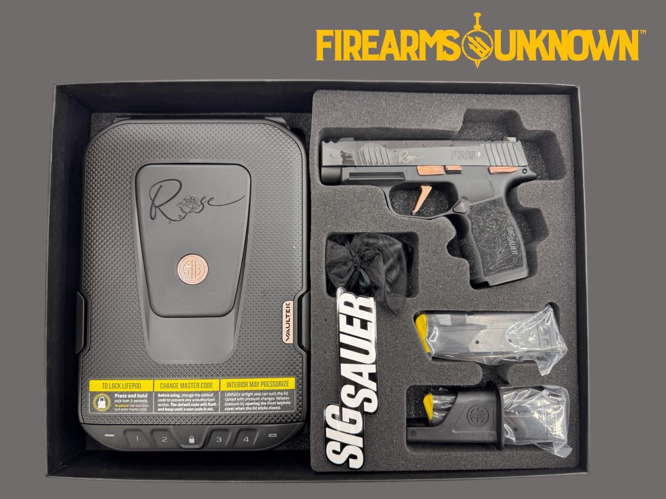 Sig Sauer, P365XL Rose, 9mm, 3.1", Blk (CA Comp)