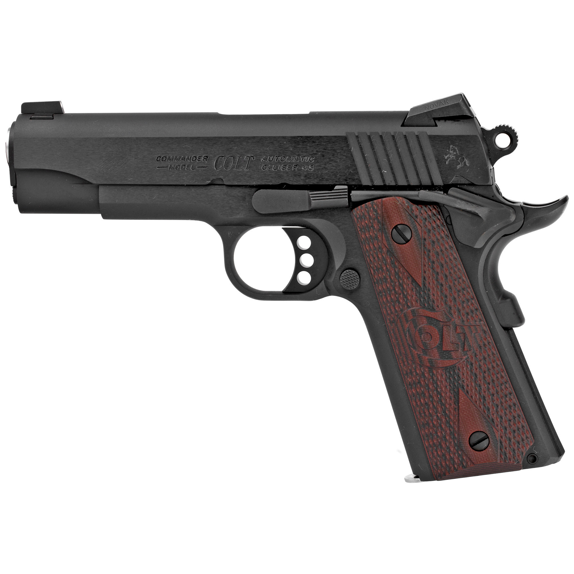 Colt Combat Commander 1911 45ACP 4.25" Blued/BLK Cherry 8RD Pistol